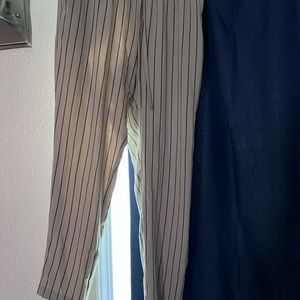 Flowy tie front pants with pockets